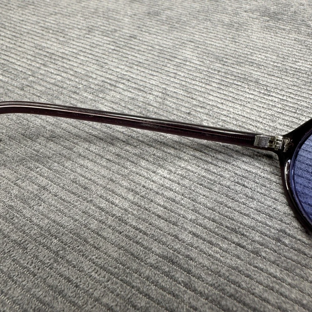 Revlon Vintage Oval Sunglasses Purple Burgundy Frame Blue Tint Lenses Retro 90s